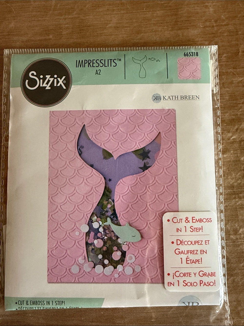 Sizzix Impresslits Mermaid Tail Cut & Embossing Folder and 3 Dies